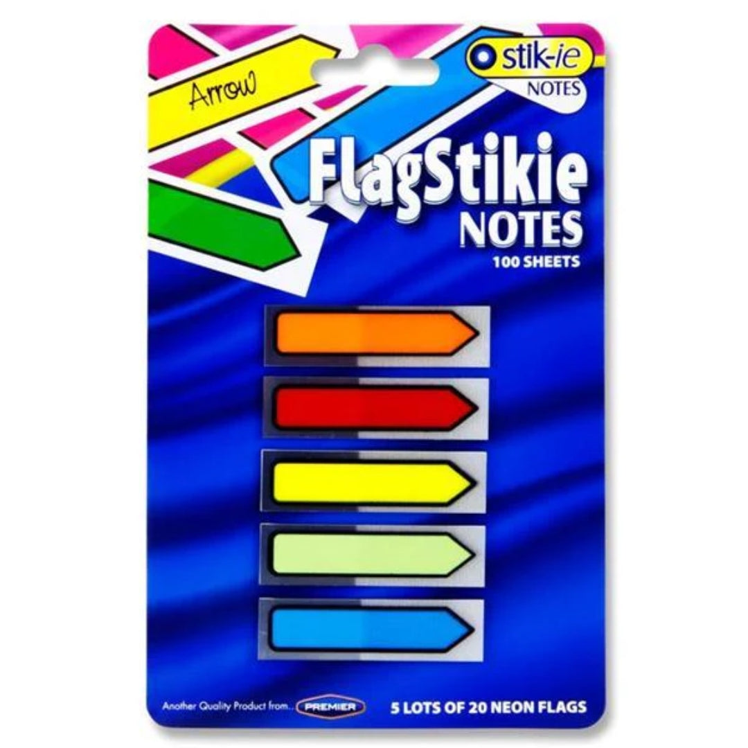 Stik-ie Notes Flag Index Arrows Page Markers 5 x 20 Sheets – MrPRICE.online