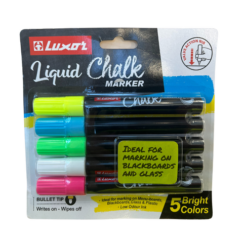 5PK Assorted Liquid Chalk Marker Bullet Tip - MrPRICE.online
