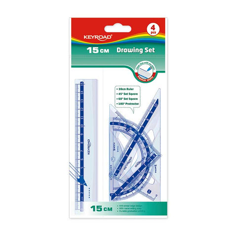 Keyroad 4pc 15cm Plastic Ruler Set - MrPRICE.online