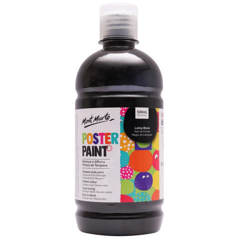 Mont Marte Poster Paint Lamp Black 500ml - MrPRICE.online