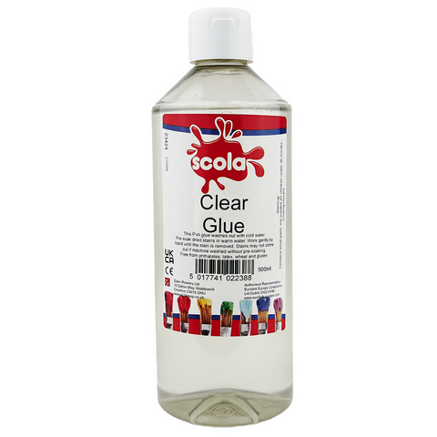 Scola 500ml Clear PVA Glue - Strong, Fast-Drying Adhesive - MrPRICE.online