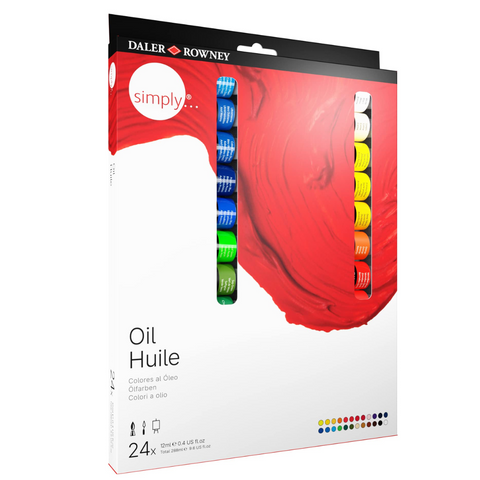 24 Pack of Simply 12ml Oil Paint Set - MrPRICE.online