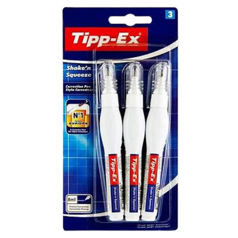 3 Pack of BIC Tipp-Ex 8ml Shake n'Squeeze - MrPRICE.online
