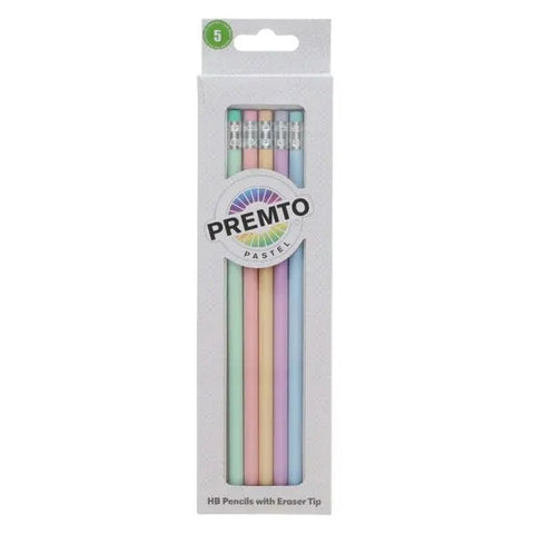 5 Pack of Premto Pastel HB Pencil - MrPRICE.online