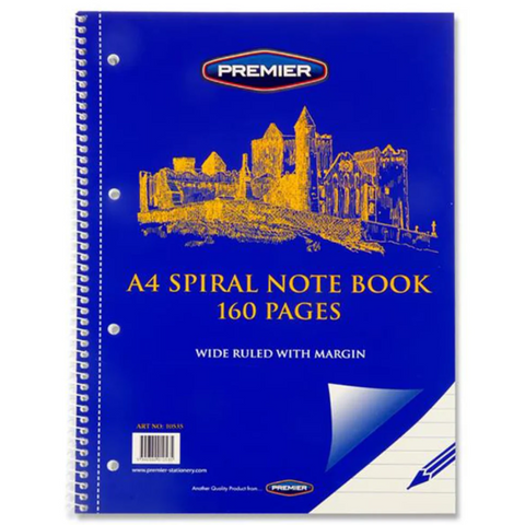 A4 160 Page of Spiral Note Book - MrPRICE.online