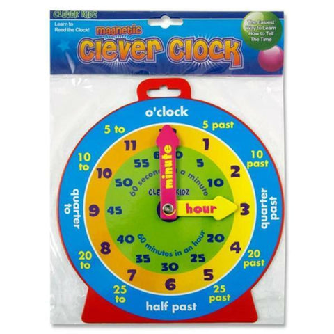Clever Kids 23cm Magnetic Clock - MrPRICE.online