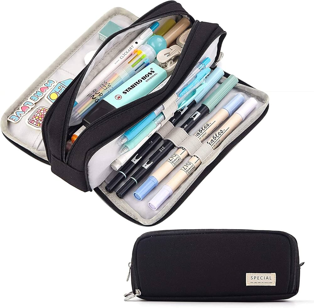 Purple/Black Plain Pencil Case - MrPRICE.online