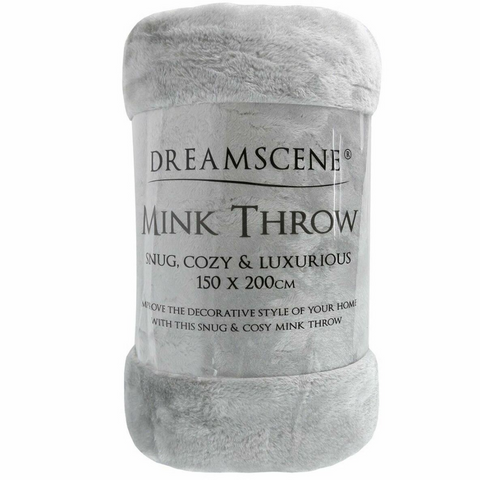 125x150cm Mink Throw - Silver - MrPRICE.online