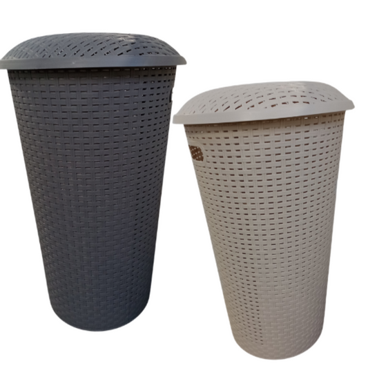 Rattan Laundry Basket 70L with Lid - MrPRICE.online