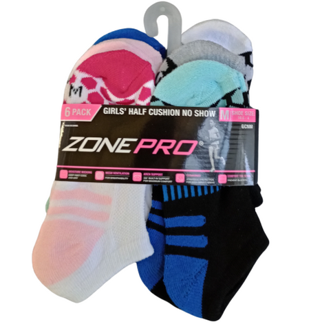 Girl's Half Cushion Pink/Green 6-Pack - MrPRICE.online