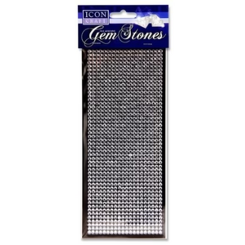 1000 White Self-Adhesive Gem Stones - MrPRICE.online