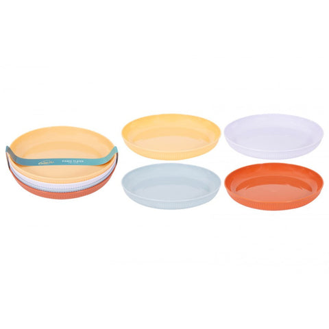 Ribbed Picnic Plates – 4-Color Pack of 4 - MrPRICE.online