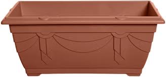 60cm Venetian Window Box Terracotta - MrPRICE.online