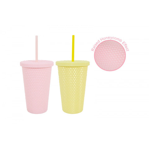 500ml Double-Wall Tumbler with Straw - MrPRICE.online