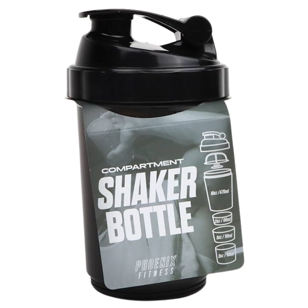 Phoenix Compartment Shaker Bottle Black 500ml – MrPRICE.online