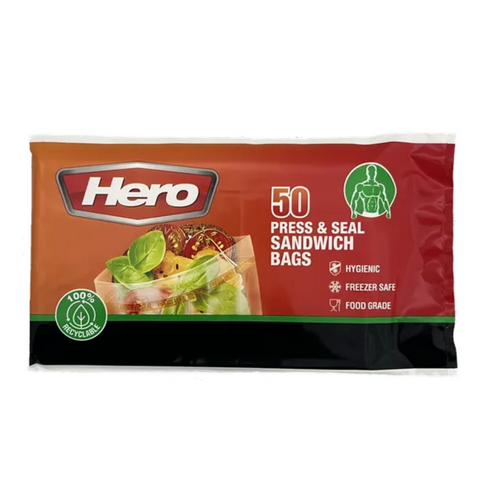 Hero 50 Press & Seal Sandwich Bags - MrPRICE.online