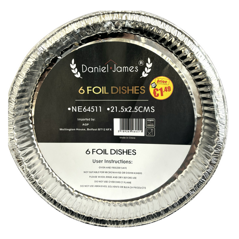 Large Foil Flan Dishes Pack Of 6 - MrPRICE.online