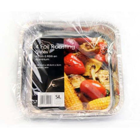 Square Foil Roasting Dishes Pack Of 4 - MrPRICE.online