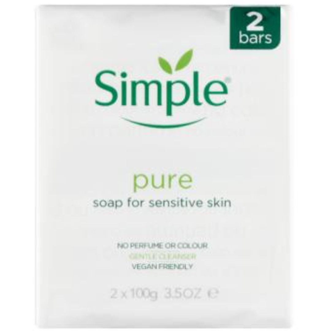 Simple Pure Soap for Sensitive Skin Twin Pack 2x100g – MrPRICE.online