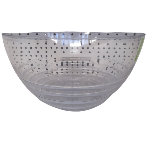 Clear Large Salad Bowl with Swirl Design - MrPRICE.online