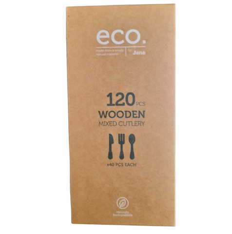 Jena Wooden Cutlery Set - 120 pieces - MrPRICE.online