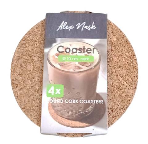 Round Cork Coasters 4-Pack - MrPRICE.online