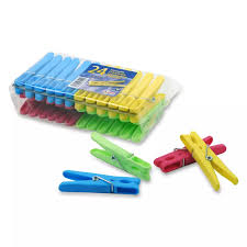 24 Large Plastic Pegs – Mixed Colors - MrPRICE.online