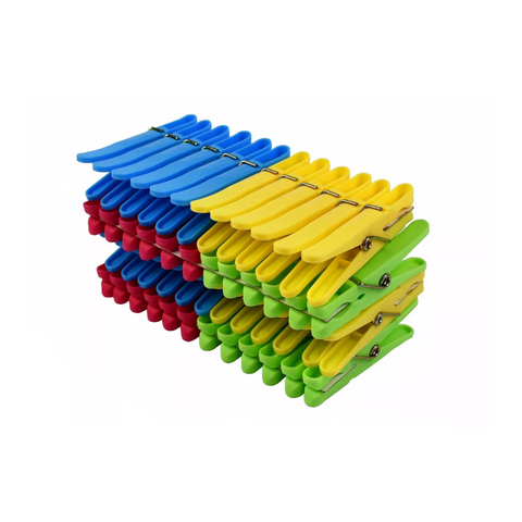 48 Large Plastic Pegs – Mixed Colors - MrPRICE.online
