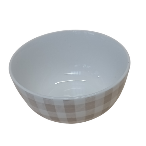 5.5-Inch Gingham Porcelain Rice Bowl - MrPRICE.online
