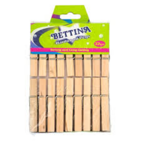 32-Piece Hard Birchwood Peg Set - MrPRICE.online