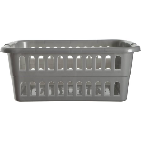 59cm Rectangular Laundry Basket - Silver - MrPRICE.online