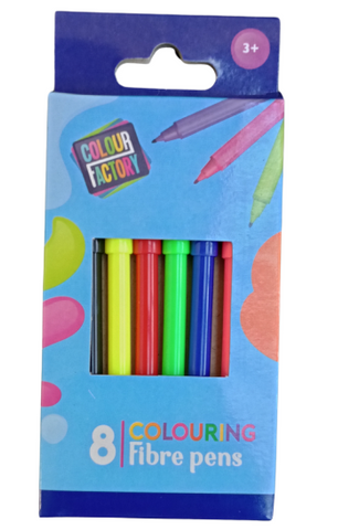 8 Pack Fibre Colouring Pens - MrPRICE.online