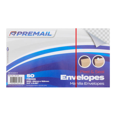 50-Pack Brown Manilla Peel & Seal Envelopes - MrPRICE.online