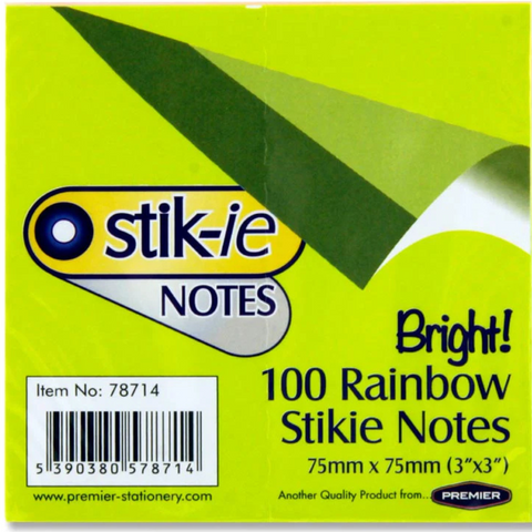 Stik-IE Notes 75x75mm 5-Color Rainbow - MrPRICE.online