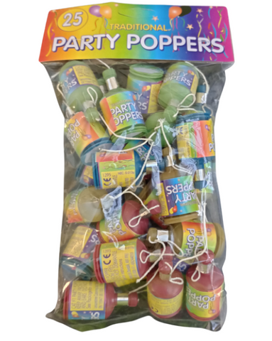 Party Poppers 25 Pack - MrPRICE.online