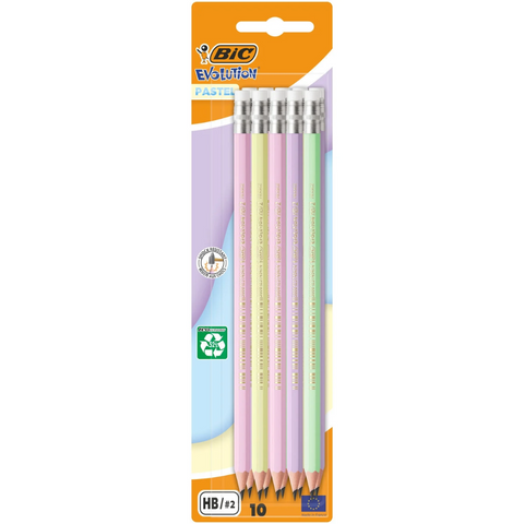 10 Pack of BIC Evolution Pastel Pencils - MrPRICE.online