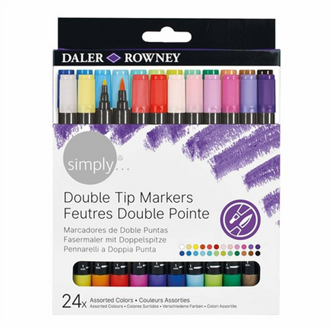 24-Pack Simply Dual Tip Marker Set - MrPRICE.online