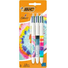 3-Pack BIC 4-Colour Tie Dye Ballpoint Pens - MrPRICE.online