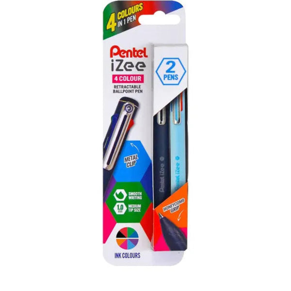 Pentel 2-Pack Izee 4-Colour Ballpoint Pens – - Main Image