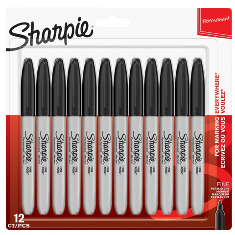 Sharpie 12-Pack Black Permanent Markers - MrPRICE.online