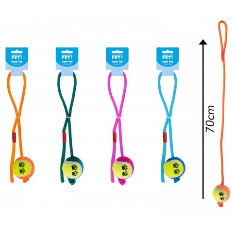 Dog Tug Toy with Ball & Handle - MrPRICE.online