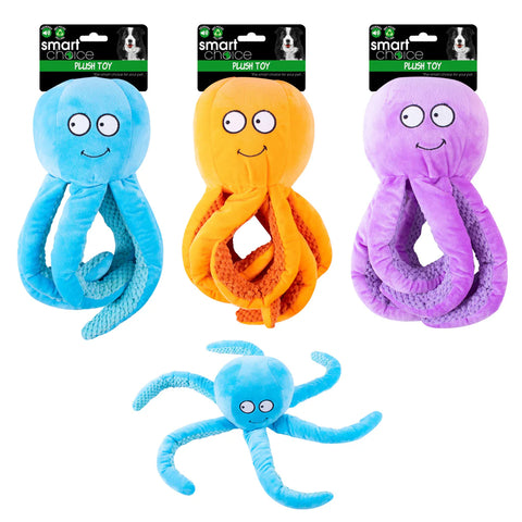 Plush Octopus Dog Toy with Squeak - MrPRICE.online