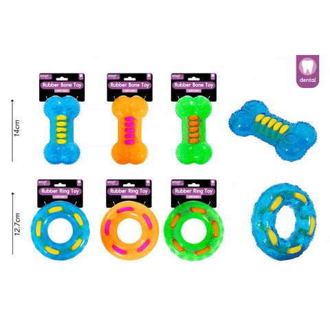 Rubber Bone/Ring Toy With Rope - MrPRICE.online