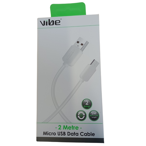 2M Micro USB Data Cable - Black/White - MrPRICE.online