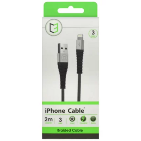 Braided cable iPhone 2m - MrPRICE.online