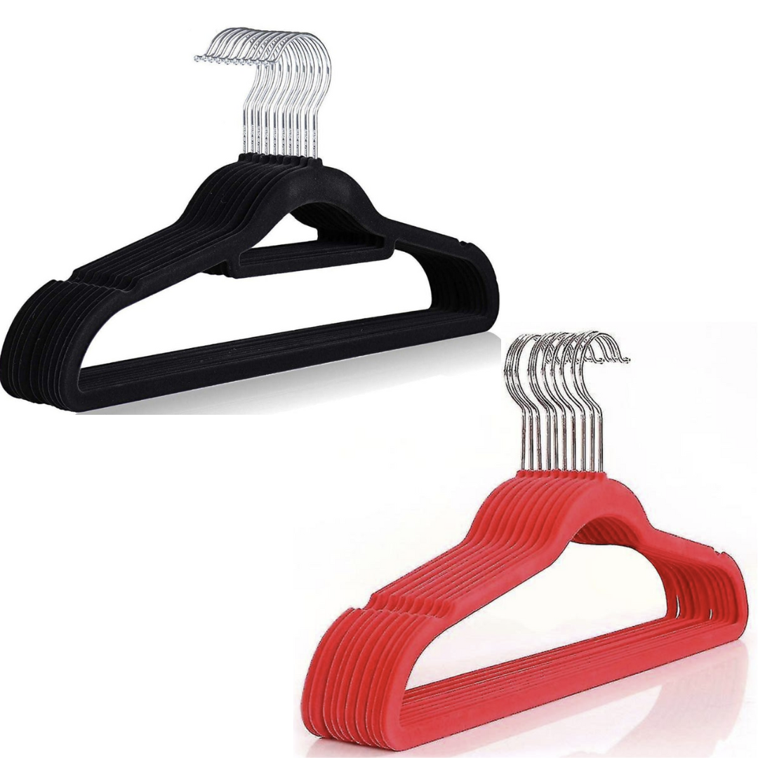 10 PACK Flocked Hangers –