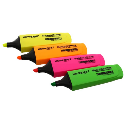 Keyroad Highlighters Assorted 4 Pack - MrPRICE.online