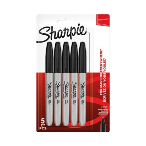 Sharpie Black Fine Permanent Markers (5 Pack) - MrPRICE.online