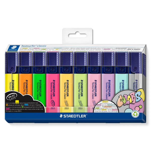 Staedtler Textsurfer Pastel Highlighter – 10 Pack –