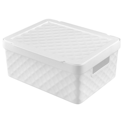 51L Diamond Box with Lid – Assorted White - MrPRICE.online